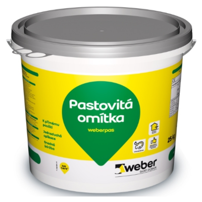 Omítka pastovitá Weberpas silikon zrnitý 1,5 mm 25 kg