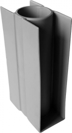 Stabilizacní držák průběžný PVC Pilecký 48x200 mm šedý