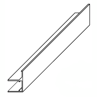 Ukončovací/okrajový U/F-profil AL 10 mm 2,1 m