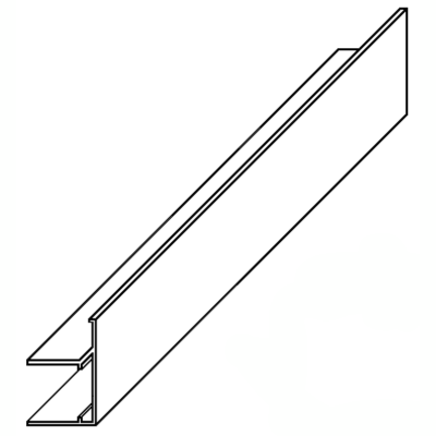 Ukončovací/okrajový U/F-profil AL 25 mm 2,1 m
