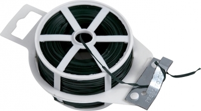 Vázací drát Pilecký Zn + PVC 100m s odstřihem plochý zelený